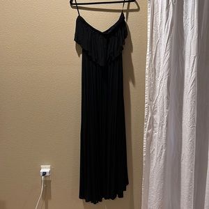 Black strapless dress